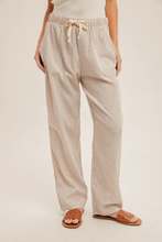 Load image into Gallery viewer, Flowy Taupe Striped Pants
