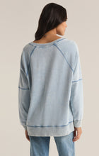 Load image into Gallery viewer, Easy V Knit Denim Sweatshirt
