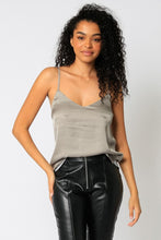 Load image into Gallery viewer, Satin V Neck Tank (Available in Mellow and Silver)

