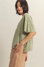 Load image into Gallery viewer, V-Neck Basic T (Sage Green)
