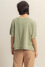 Load image into Gallery viewer, V-Neck Basic T (Sage Green)
