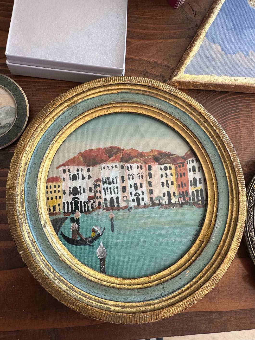 Venice Painting in Florentine Frame