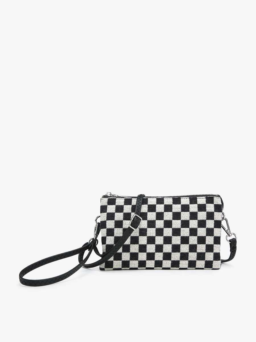 Riley Checkered Crossbody/Wristlet