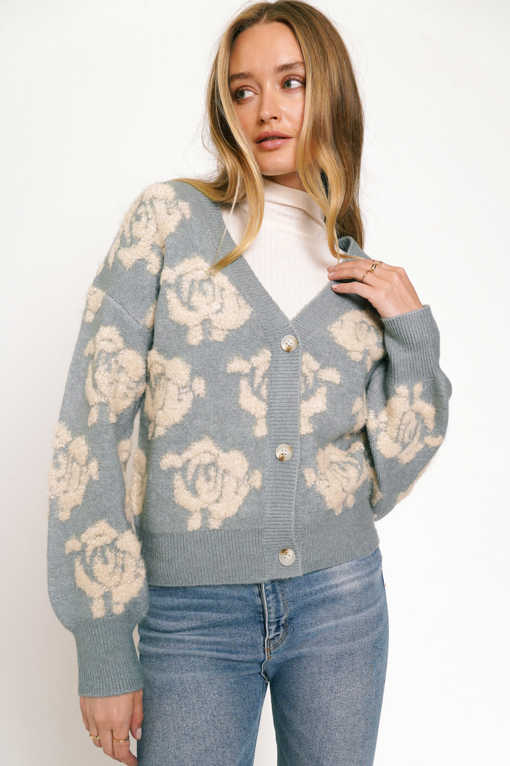 Floral Sweater Cardigan