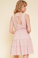 Load image into Gallery viewer, Pink Button Down Ruffle Mini Dress
