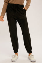 Load image into Gallery viewer, Sueded Joggers in Black
