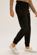 Load image into Gallery viewer, Sueded Joggers in Black
