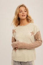 Load image into Gallery viewer, Star Color Block Sweater
