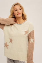Load image into Gallery viewer, Star Color Block Sweater
