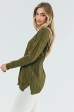 Load image into Gallery viewer, Long sleeve V-Neck in Olive
