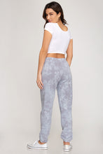 Load image into Gallery viewer, Tie Dyed Knit Sweat Pants-Blue Grey
