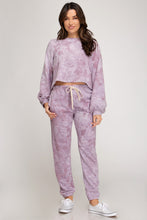 Load image into Gallery viewer, Tie Dyed Knit Sweat Pants-Misty Mauve

