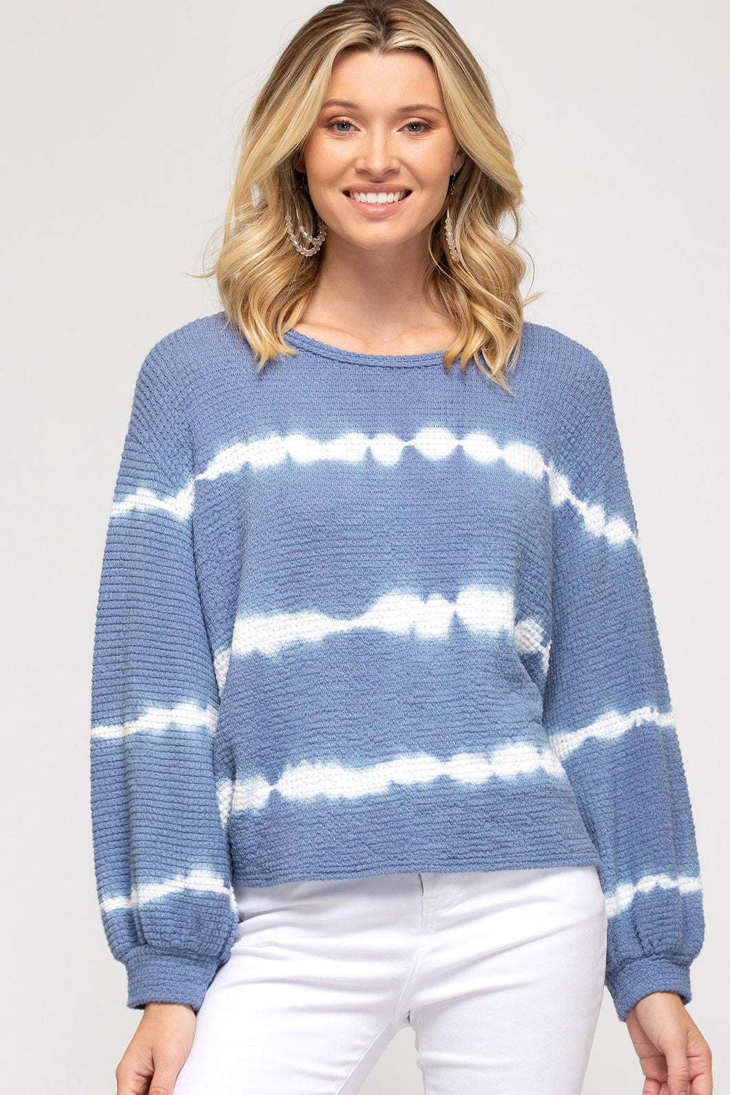 Tie dye top in blue