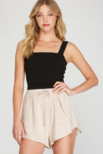 Load image into Gallery viewer, Linen Wrap Shorts with Tie-Natural
