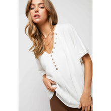 Load image into Gallery viewer, Solid V Neck Short Sleeve Top
