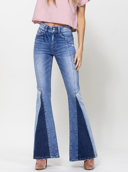 Panel Flare Jeans