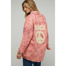 Load image into Gallery viewer, Peace Sign Button Down Jacket
